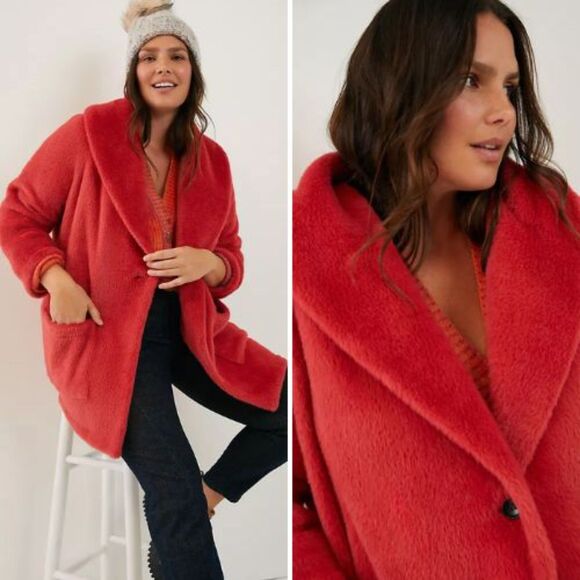 NWT Anthropologie x Sanctuary Elena Red Shawl Jacket | XL - Picture 2 of 7